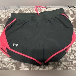 Under Armour Black Shorts with Pink Trim